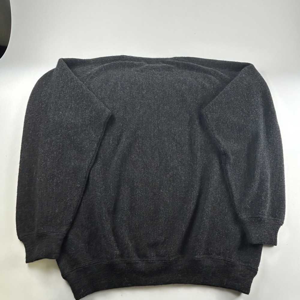Peru Unlimited Mens XXL Baby Alpaca Wool Crewneck Sweater Charcoal Gray Knit Top - Picture 8 of 8